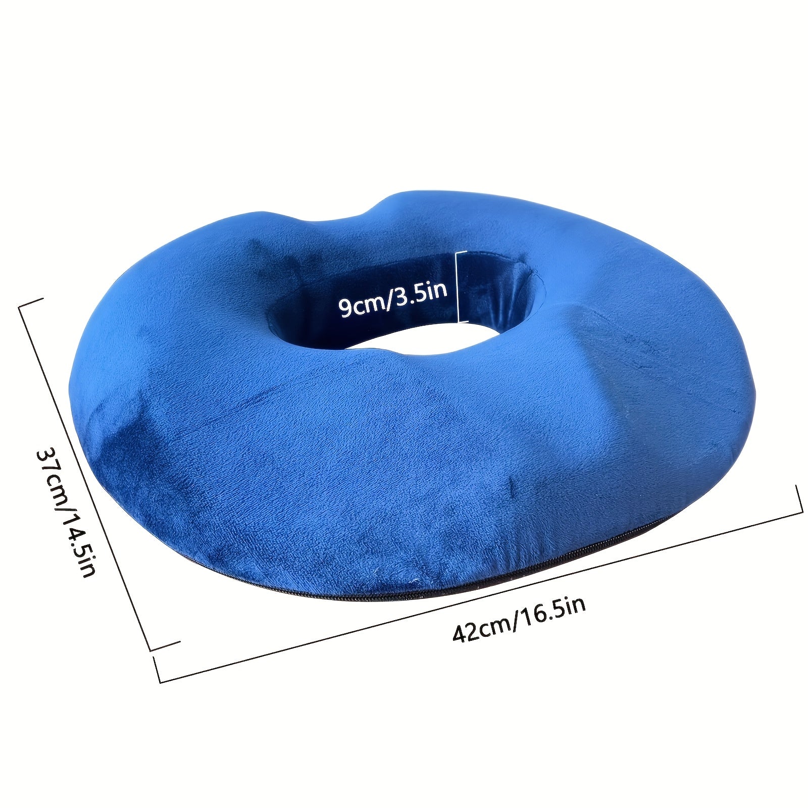 Memory Foam Seat Cushion with Massage Function - Blue Orthopedic Tailbone Pillow for Office Chairs, Car Comfort, and Yoga Support, Removable Cover, Office Chair Cushion Memory Foam Pillow, Cushion Pad